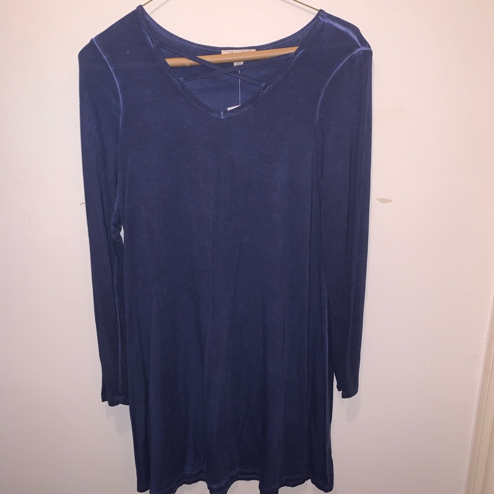 Navy blue long sleeve dress